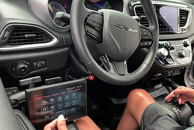 Car for handicapped drivers with Touch Display